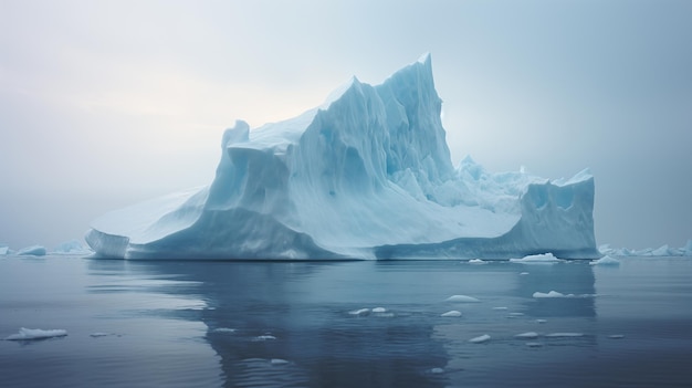 Formación de icebergs en el Océano Atlántico