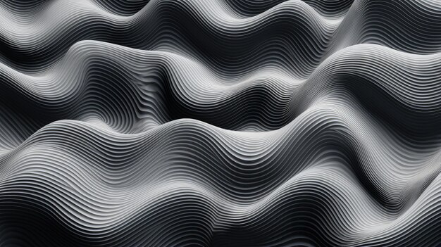 Foto una formación de líneas curvas en forma de onda