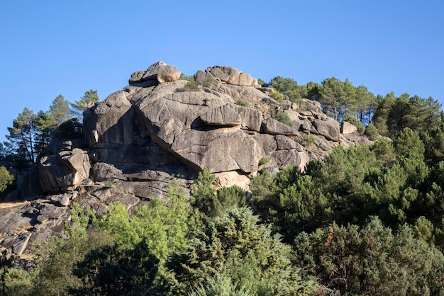 Formación de piedra en la Pedriza, Madrid