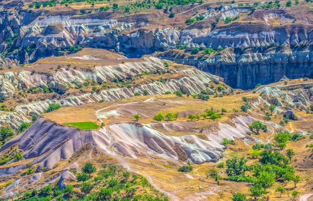 Formación de piedra de toba en capadocia turquía