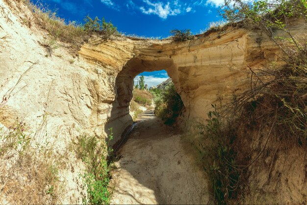 Formación rocosa cerca de Goreme, Capadocia Turquía