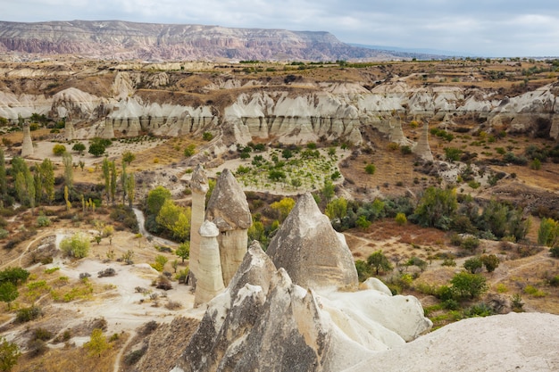 Formación rocosa inusual en Capadocia, Turquía