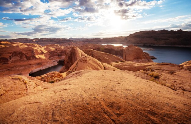 Formaciones de arenisca en Utah, Estados Unidos. Hermosos paisajes inusuales.