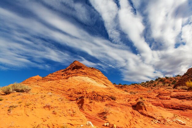 Formaciones de arenisca en Utah, Estados Unidos. Hermosos paisajes inusuales.