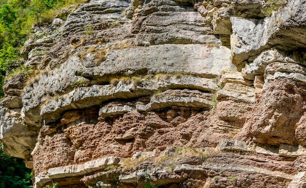 Formaciones geológicas en la garganta del río Boljetin en el este de Serbia