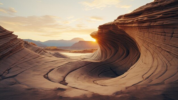 Foto formaciones geológicas paisaje desértico