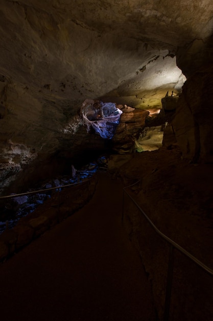 Formaciones de piedra caliza de las Cavernas de Carlsbad de las montañas de Guadalupe.
