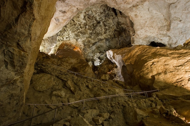 Formaciones de piedra caliza de las Cavernas de Carlsbad de las montañas de Guadalupe.