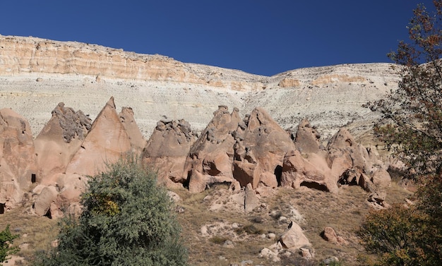 Formaciones rocosas en el valle de Zelve Cappadocia Nevsehir Turquía