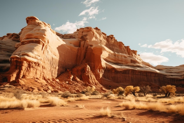 Formações de arenito elevadas em um Parque Nacional do Deserto IA generativa