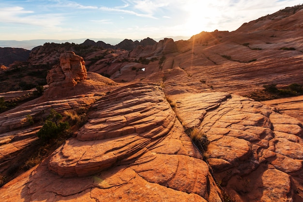 Formações de arenito em Utah, EUA. Yant flats