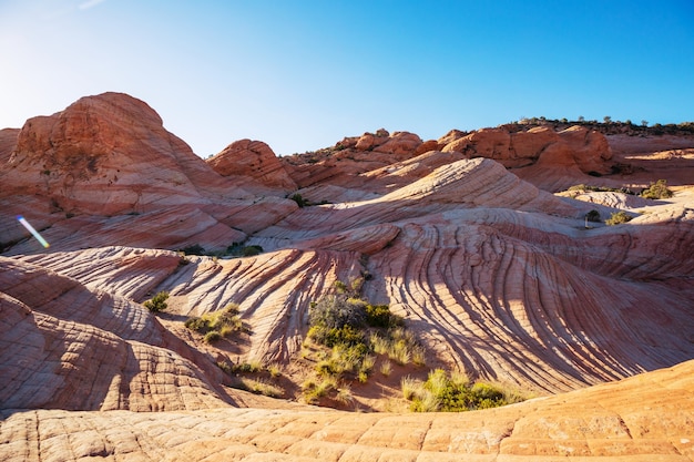 Formações de arenito em Utah, EUA. Yant flats