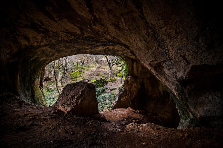 Foto formações rochosas em cavernas
