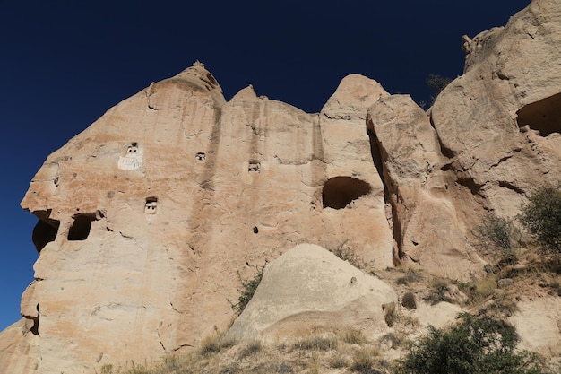 Formações rochosas em Zelve Valley Capadócia Nevsehir Turquia