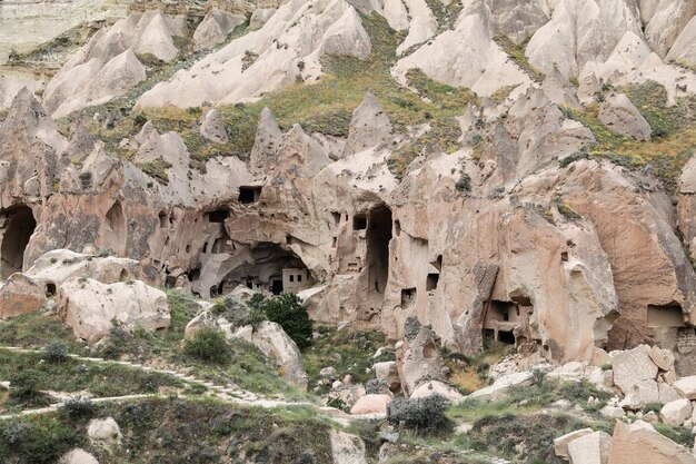 Formações rochosas em Zelve Valley Capadócia