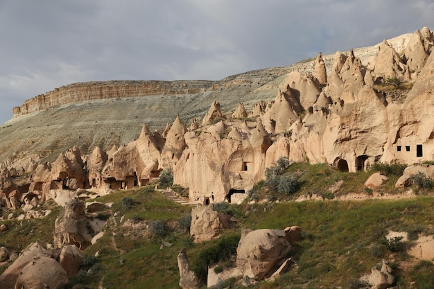Formações rochosas em Zelve Valley Capadócia