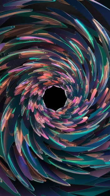 Formas 3D holológicas abstractas