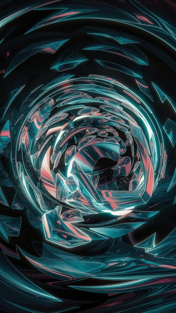Formas 3D holológicas abstractas