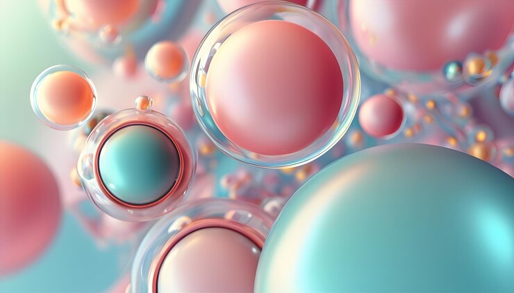 Formas 3D que forman una espiral en colores vibrantes que crean profundidad y movimiento