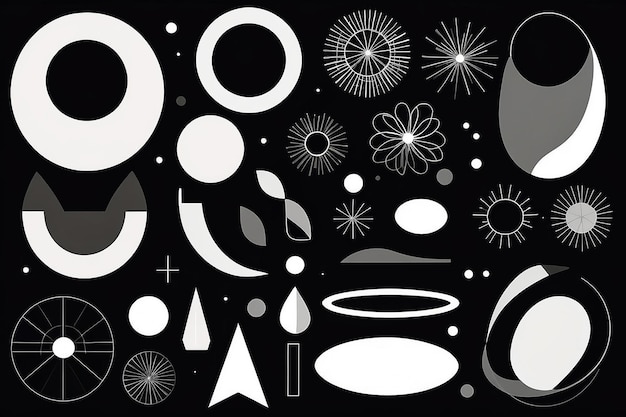 Formas abstractas brutalistas elementos geométricos minimalistas formas Bauhaus abstractas