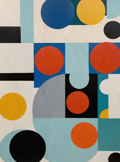 Formas abstractas plantilla de fondo formas geométricas imprimibles pintura moderna de mediados de siglo