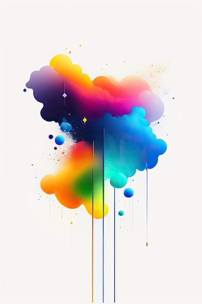 Formas abstratas de tinta com cores diferentes