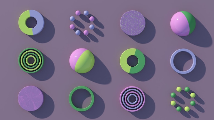 Foto formas de círculo de colores