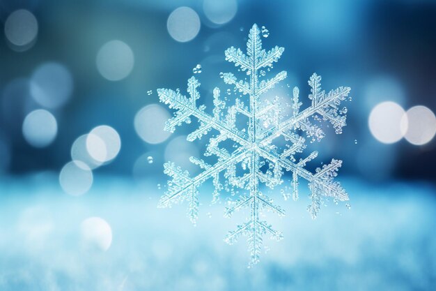 Formas de copos de nieve de invierno con fondo azul claro