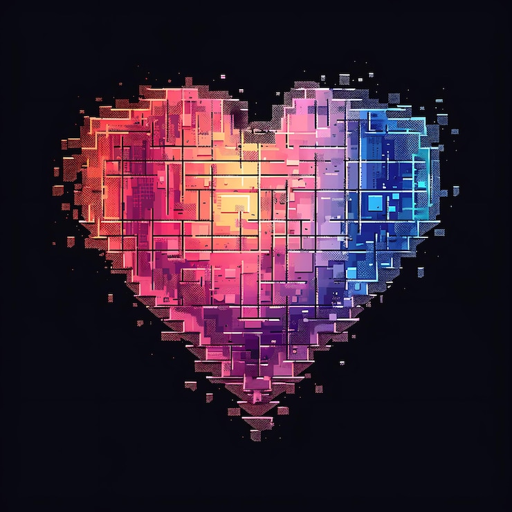 Foto formas de corazón en varios estilos artísticos, incluidas acuarelas abstractas, patrones florales y geométricos, perfectos para diseños temáticos de amor y invitaciones de boda para el día de san valentín.