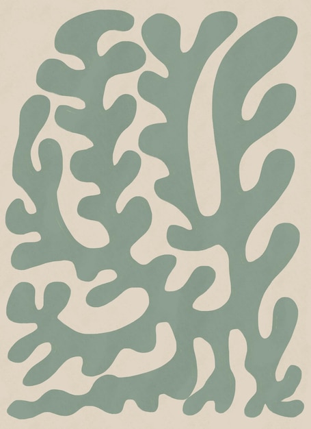 Foto formas de folha de natureza abstrata pintada à mão melerei para impressão pronta para venda