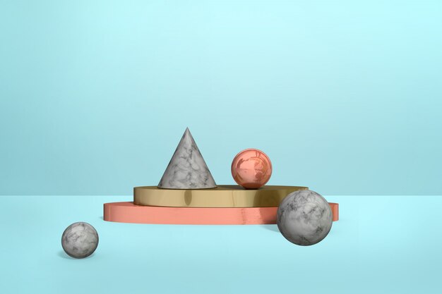 Formas de mármore geométricas