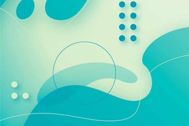 Formas fluidas abstratas em cores teal e turquesa