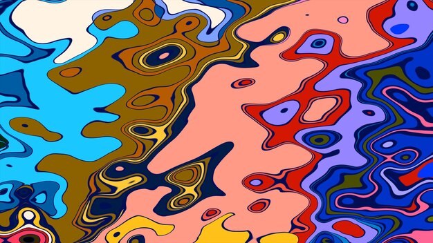Formas fluidas dinámicas con colores vibrantes Arte abstracto de fondo