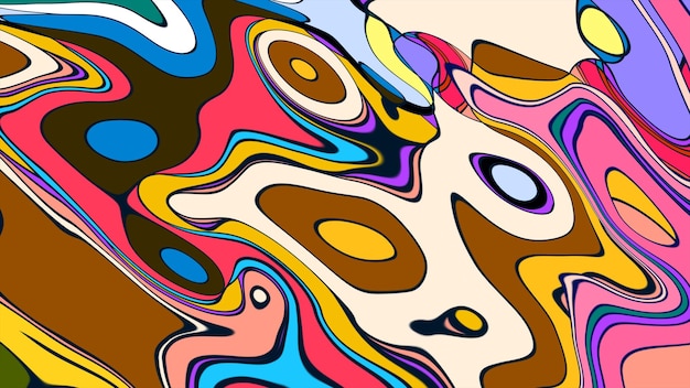 Formas fluidas dinámicas con colores vibrantes Arte abstracto de fondo