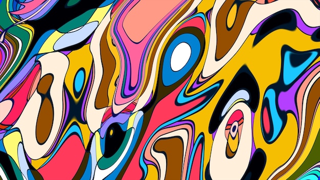 Formas fluidas dinámicas con colores vibrantes Arte abstracto de fondo