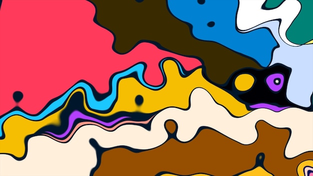 Formas fluidas dinámicas con colores vibrantes Arte abstracto de fondo