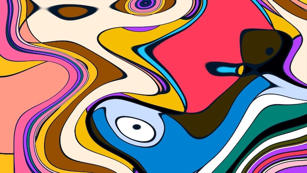 Formas fluidas dinámicas con colores vibrantes Arte abstracto de fondo