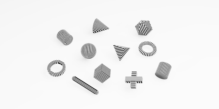 Foto formas geométricas 3d abstratas fundo simples com cubos estilo minimalista ilustração 3d