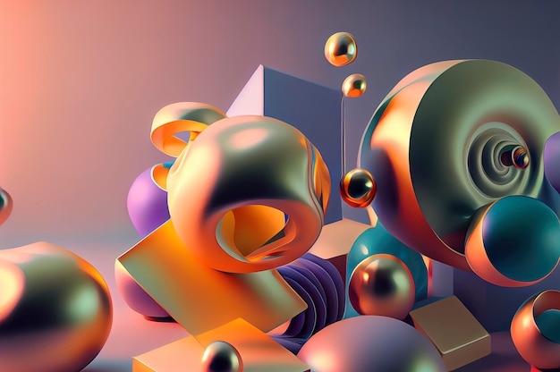 Foto formas geométricas abstractas en 3d para decorar y crear