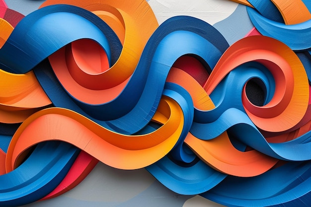 Las formas geométricas abstractas crean un papel tapiz ornamentado moderno generado