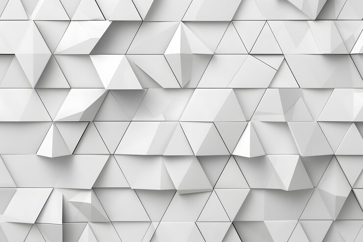 Formas geométricas blancas detalladas de cerca