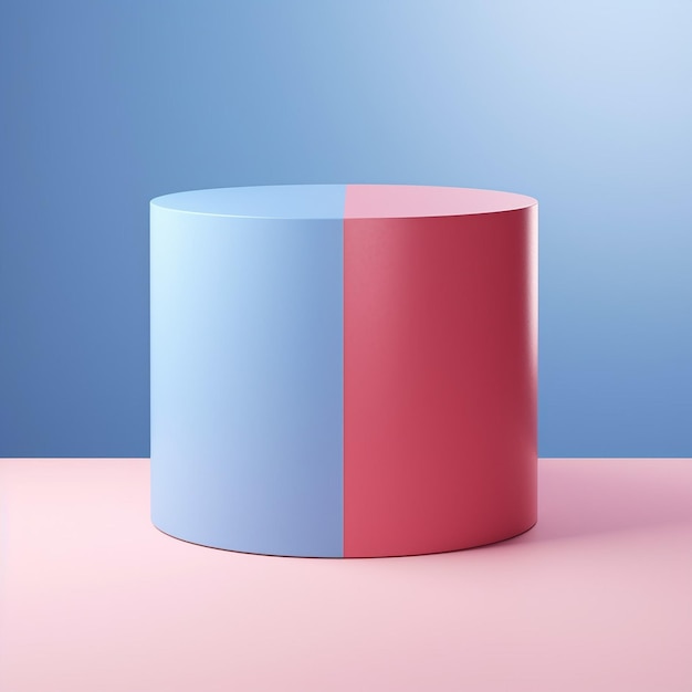 Formas geométricas fundo tons rosa e azul claro