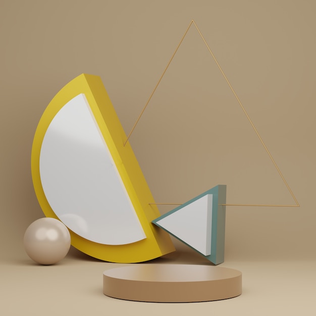 Formas geométricas mínimas abstractas 3D