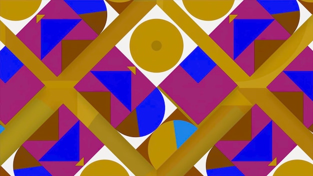 Las formas geométricas en movimiento abstracto son una abstracción en la que diferentes formas cambian de tamaño y