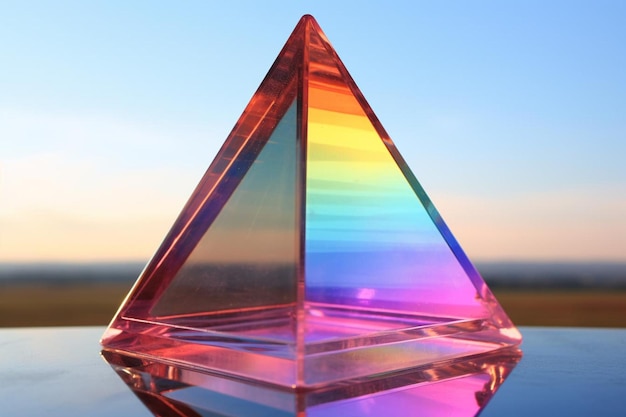 Formas geométricas con refracción de la luz del arco iris