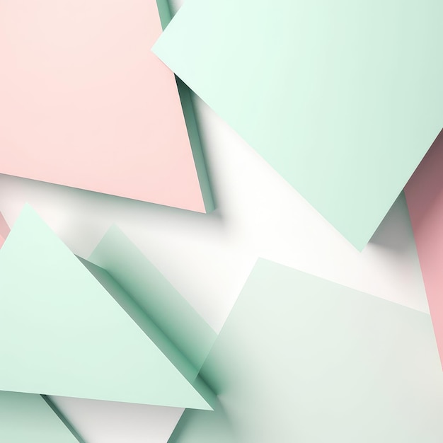 formas geométricas verde menta colores pastel minimalismo ilustración del patrón de fondo