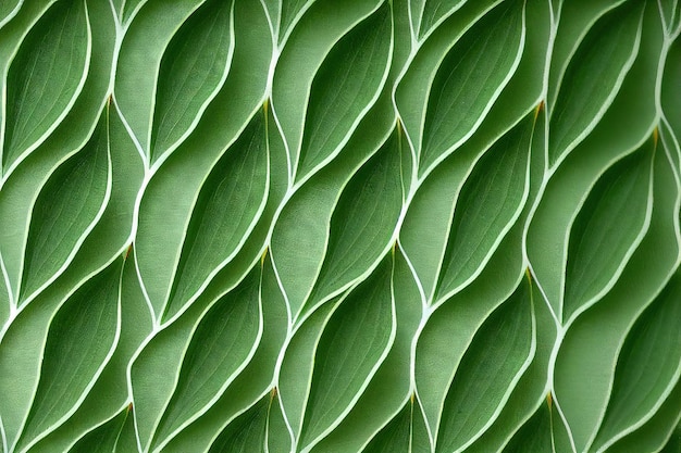 Formas de hojas verdes que repiten la ilustración digital de fondo del patrón