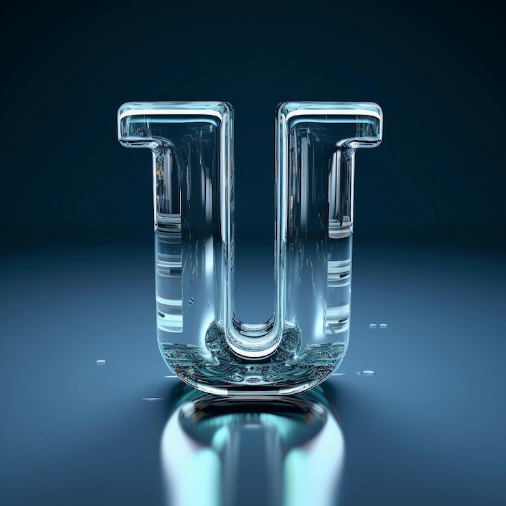 Foto formas de letras en tres dimensiones una perspectiva creativa