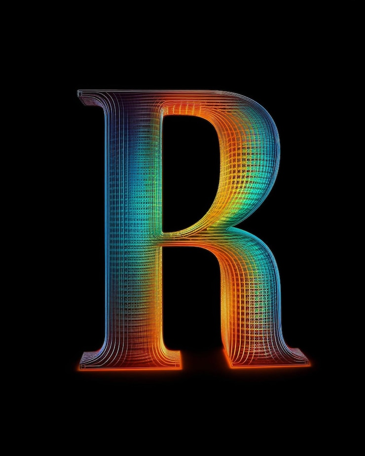 Foto formas de letras en tres dimensiones una perspectiva creativa