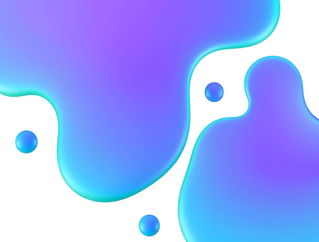 Formas líquidas abstractas con gradiente azul